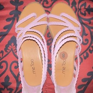 Me too lavender strap on sandals